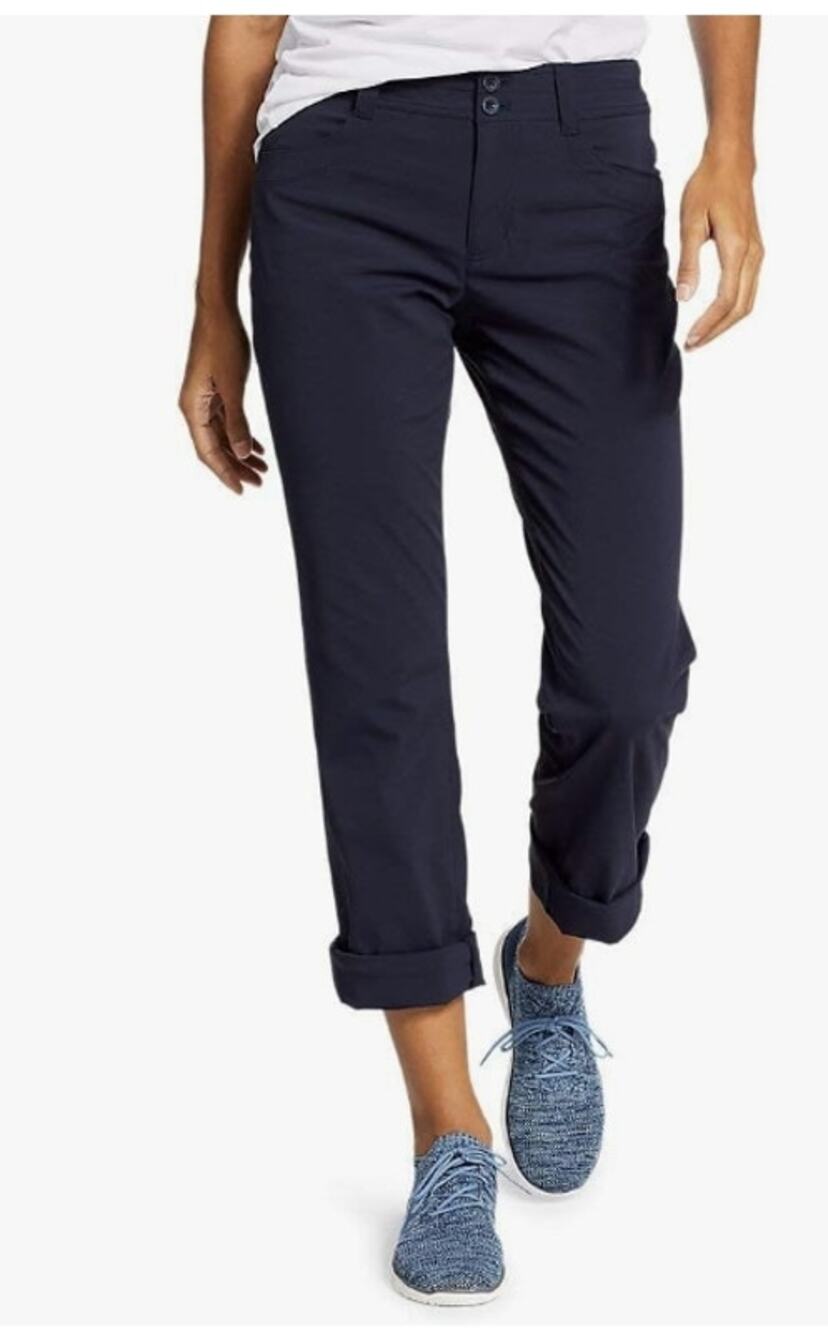 Eddie Bauer Womens' Convertible Performance Pant (Navy, 8)